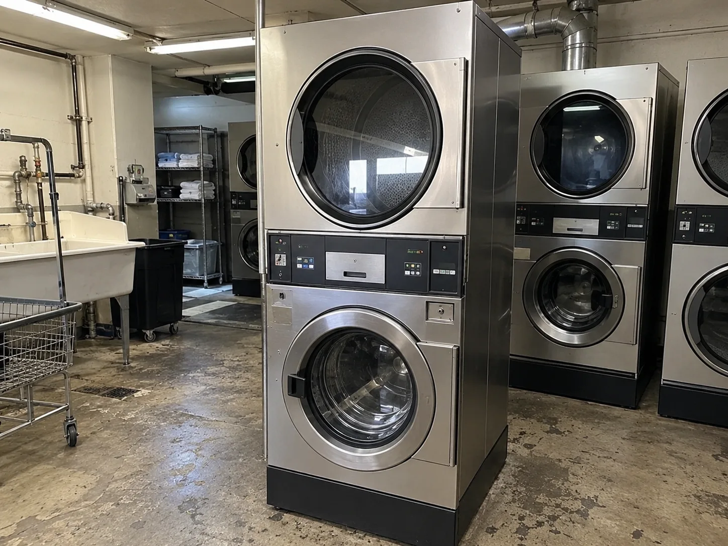 Commercial Stack Washer Vibration Repair commercial stacked washer service