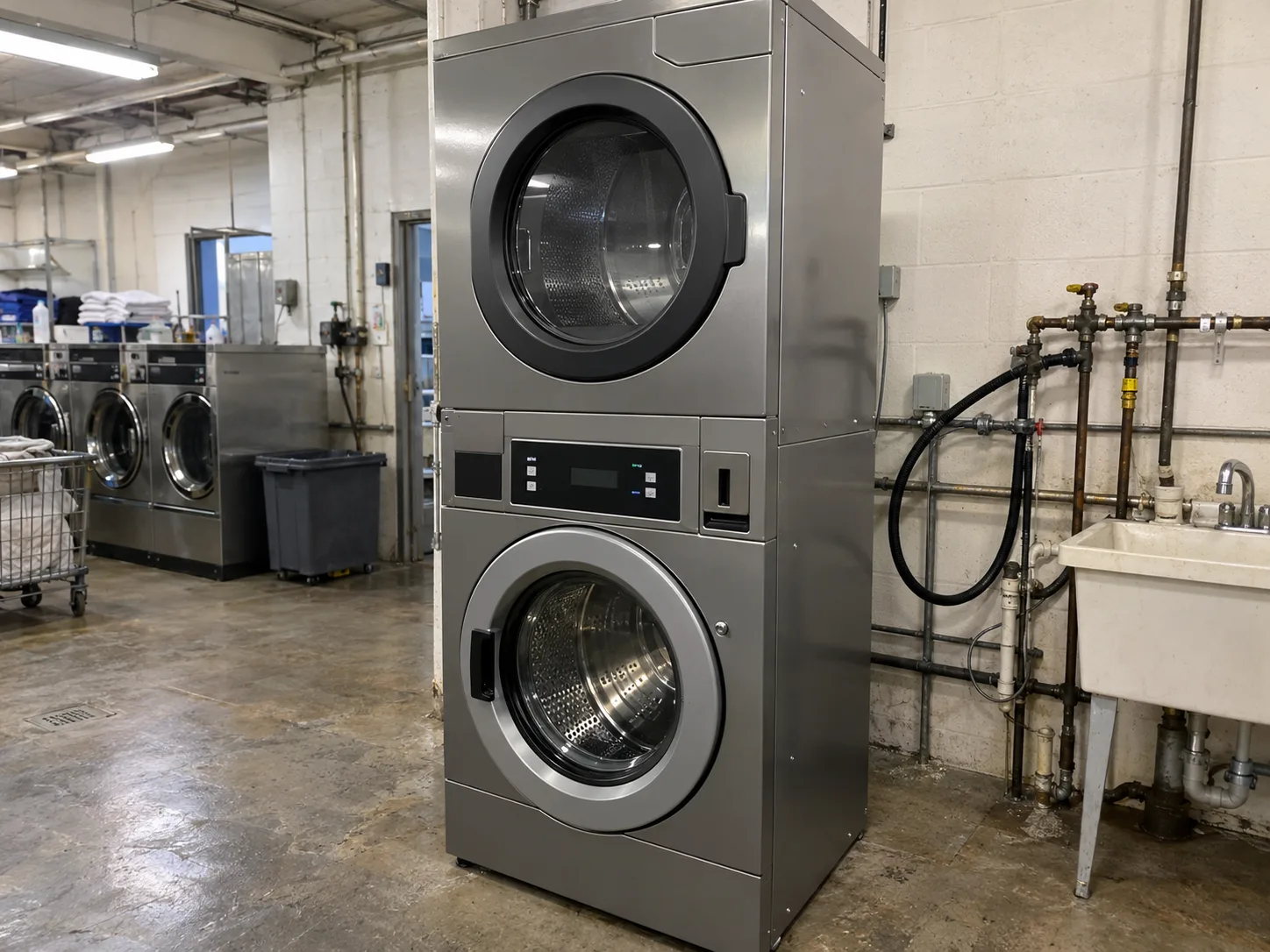 Commercial Stack Washer Control Repair commercial stacked washer service