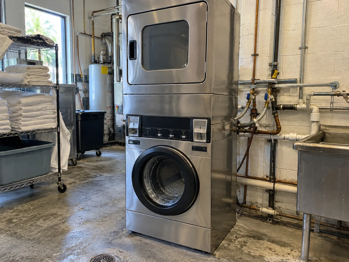Commercial Stack Washer Water Fill Repair in Tampa Bay