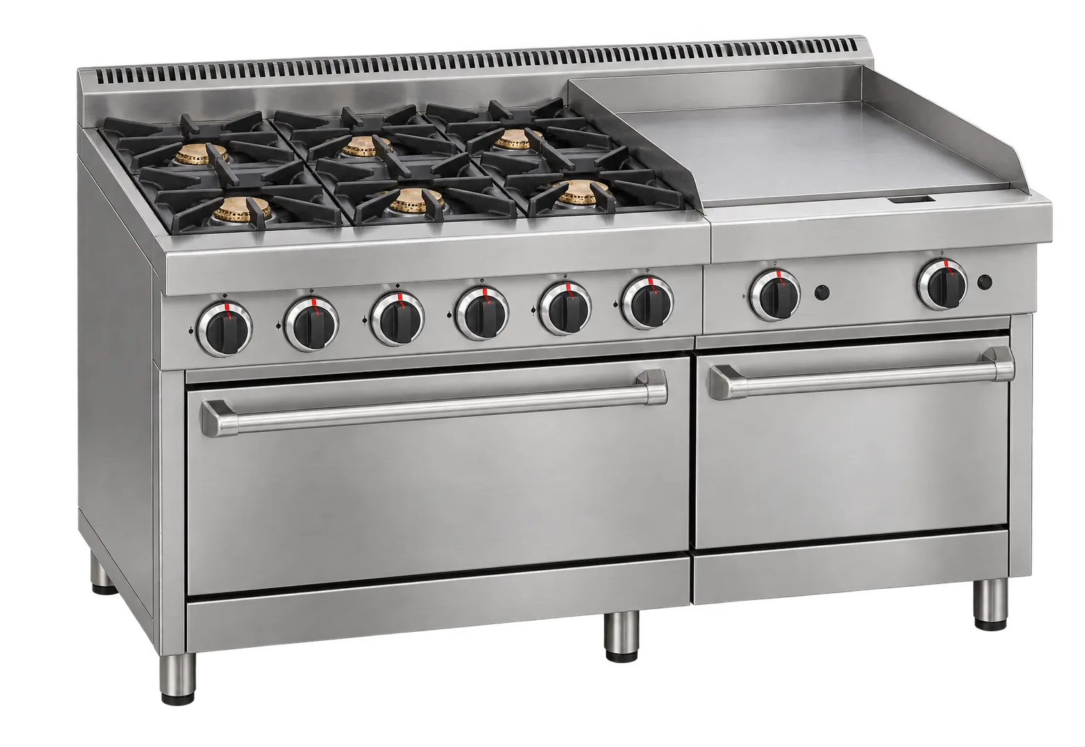 Commercial restaurant cooking range and cooking line equipment