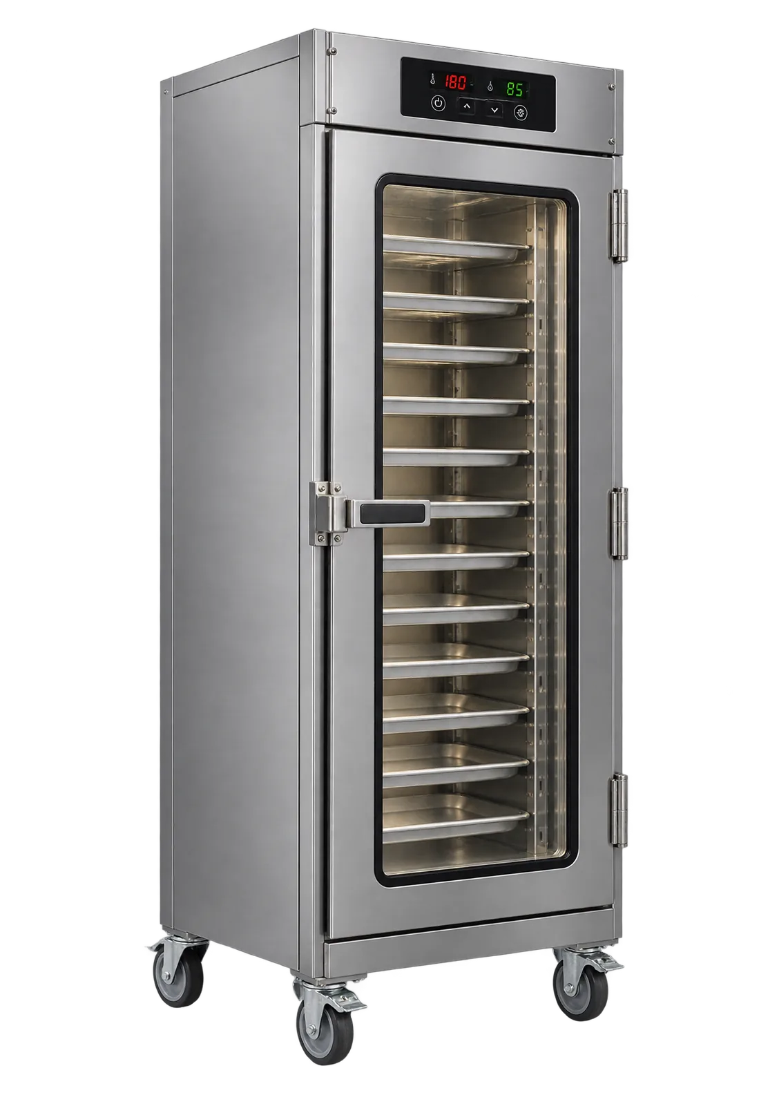 Commercial heated holding and proofing cabinet