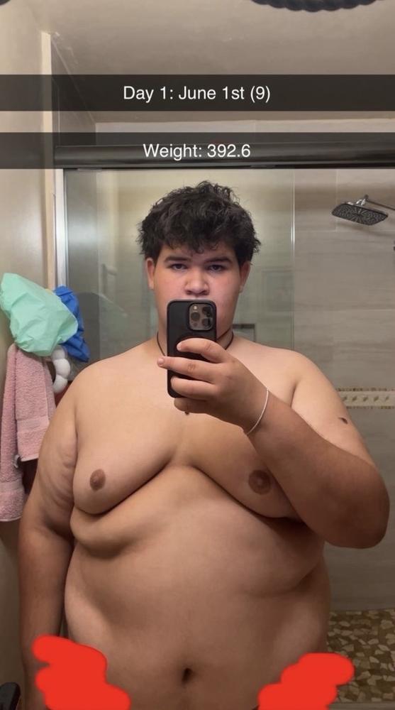 Michael Varela on day one of coaching, before his transformation