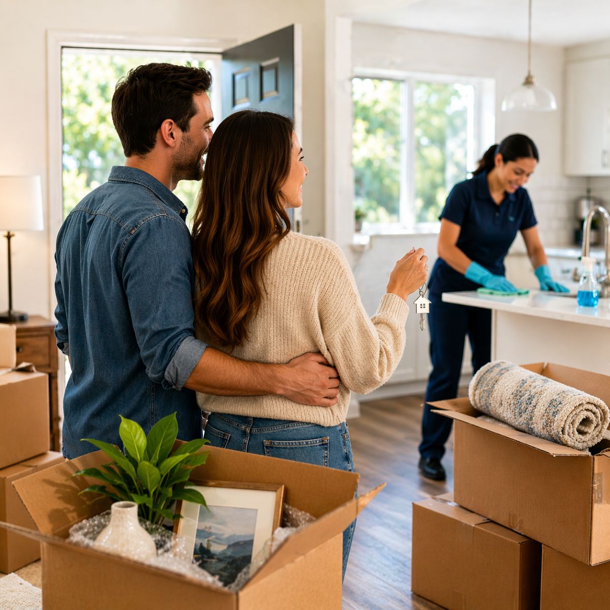 Empty clean home for move-in or move-out service