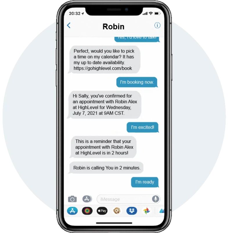 go high level lead connector mobile app view