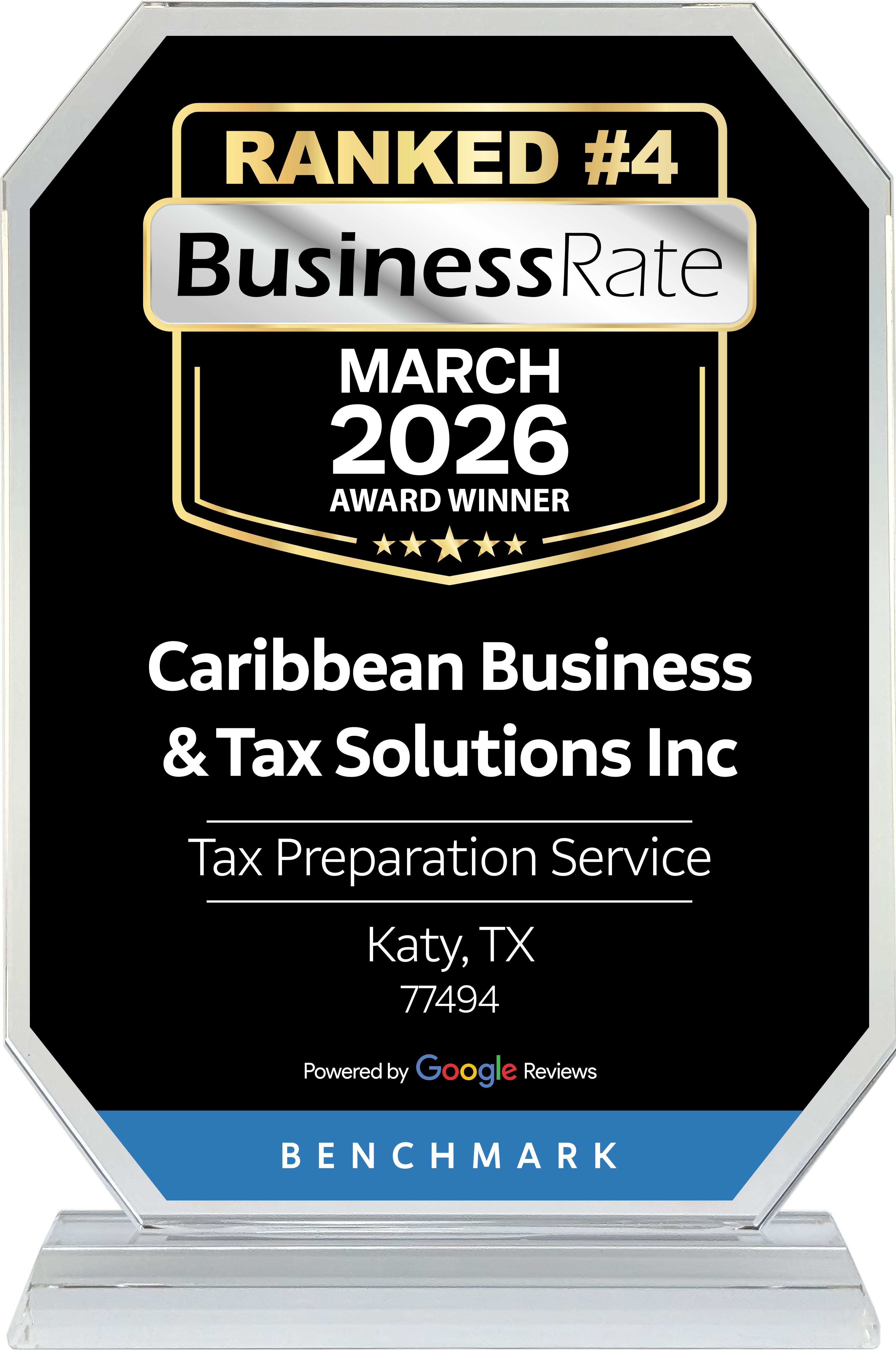 BusinessRate Award Winner