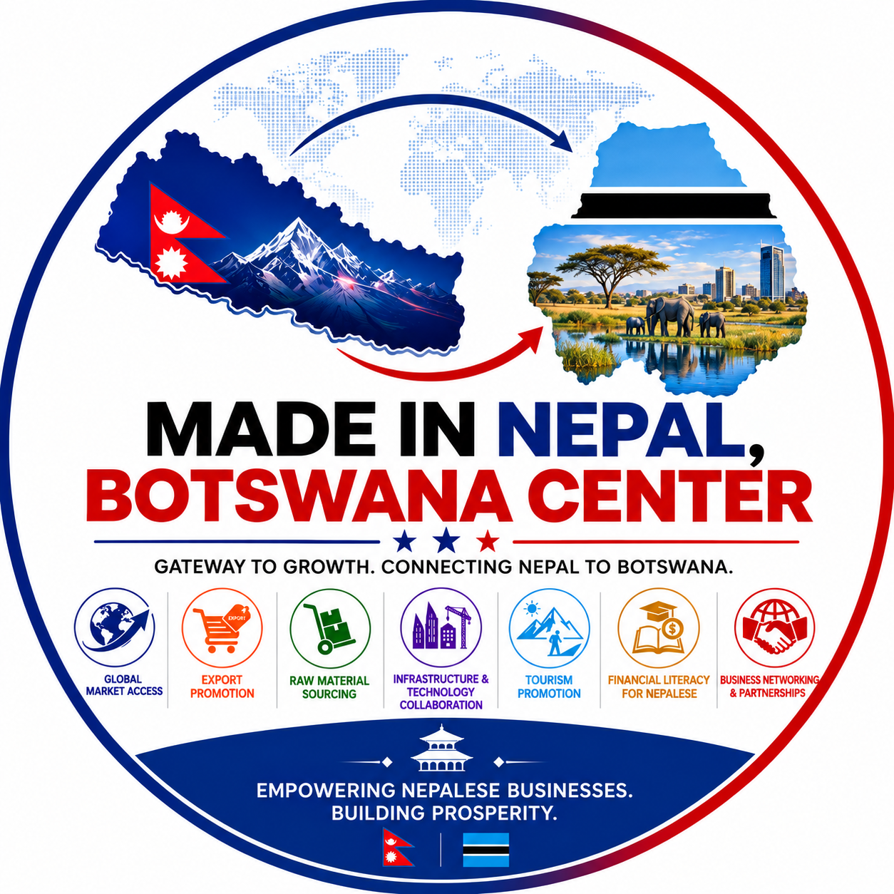 Made in Nepal, Botswana Center logo