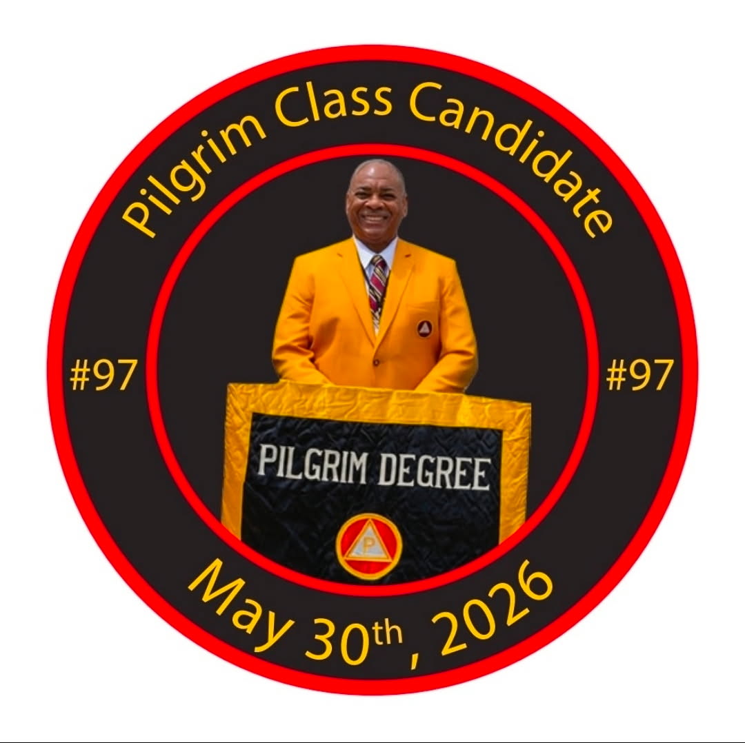 Pilgrim Degree of Merit class button honoring Terry L. Treadwell