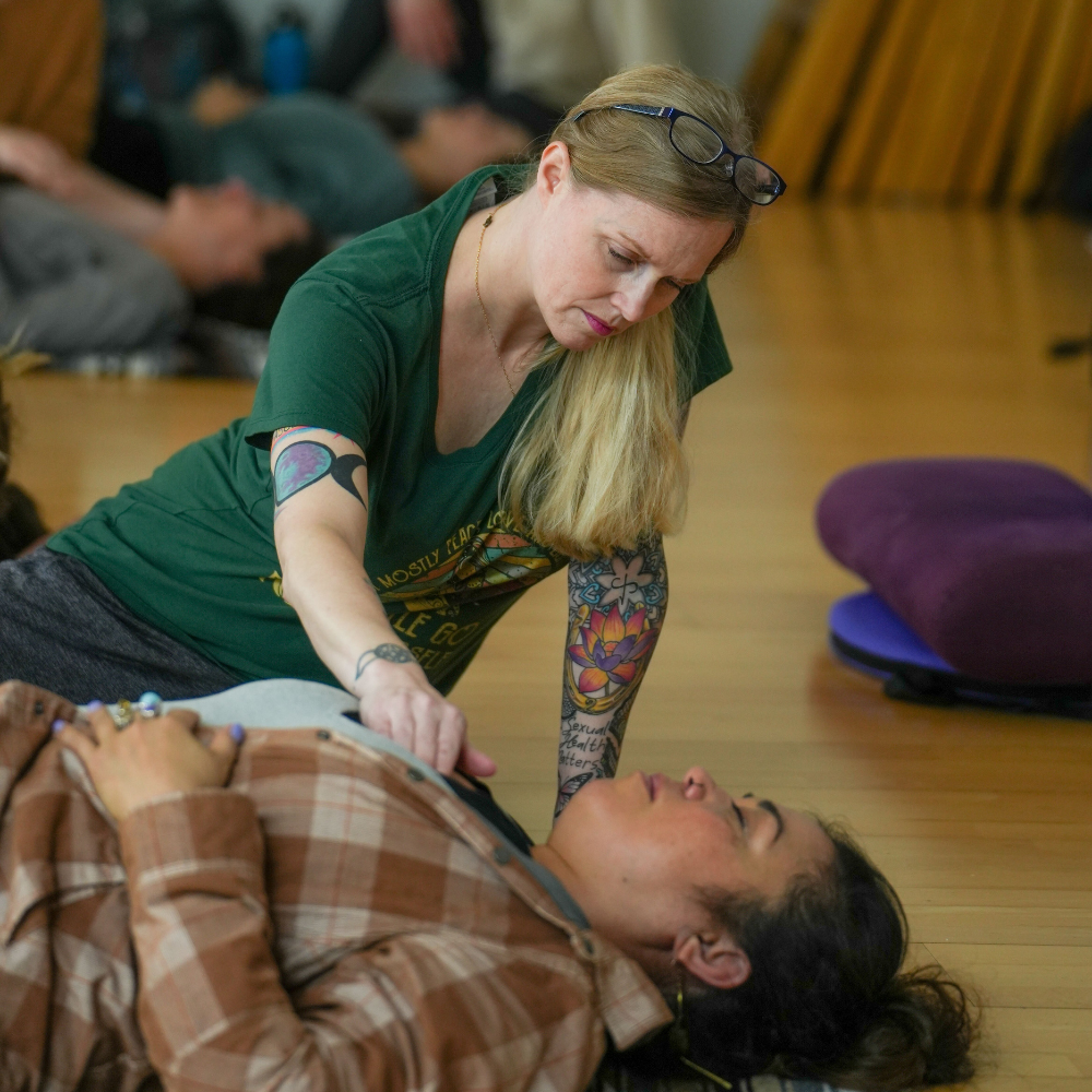 Julia facilitating a healing session