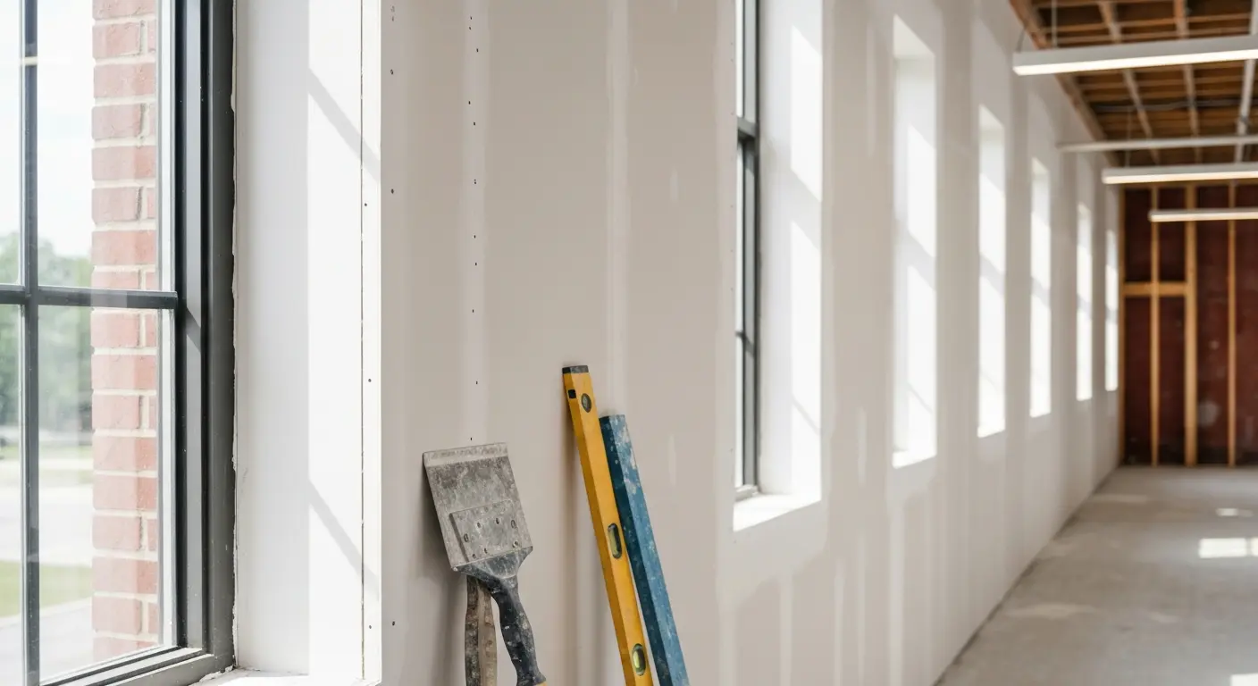 Commercial drywall installation