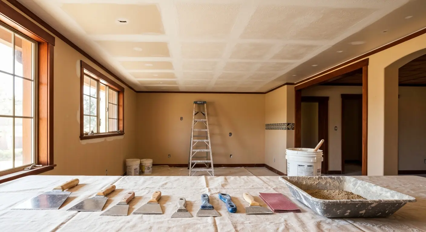 Popcorn ceiling removal project