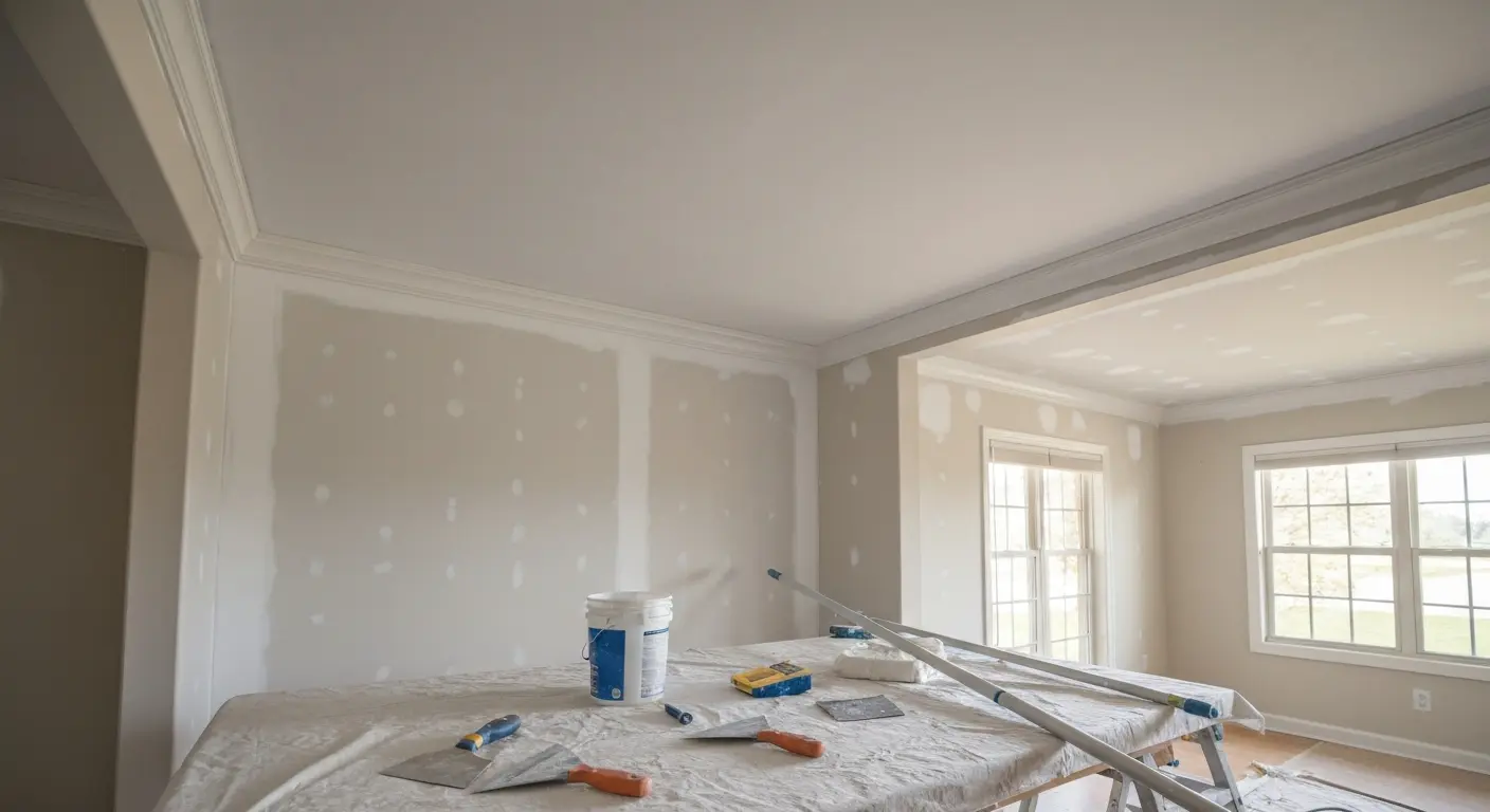 Popcorn ceiling removal and retexture work