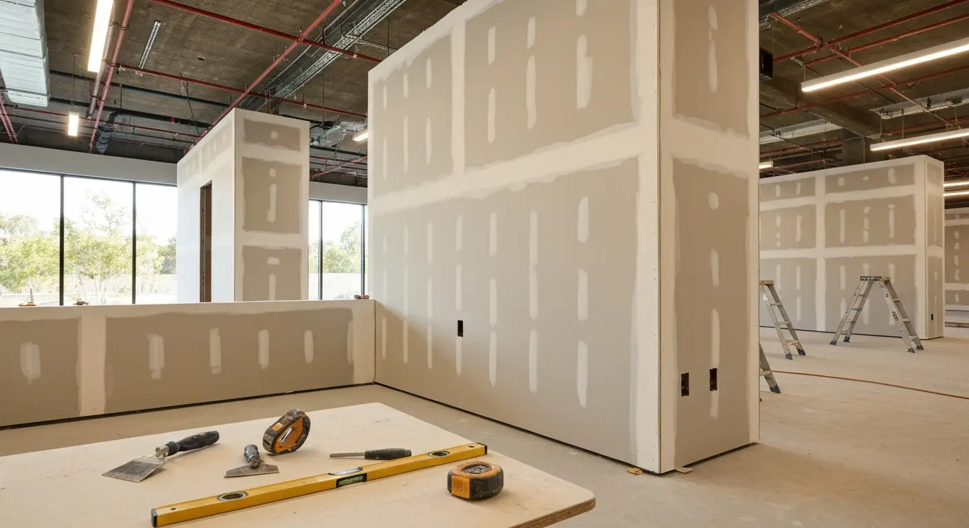 Commercial drywall installation