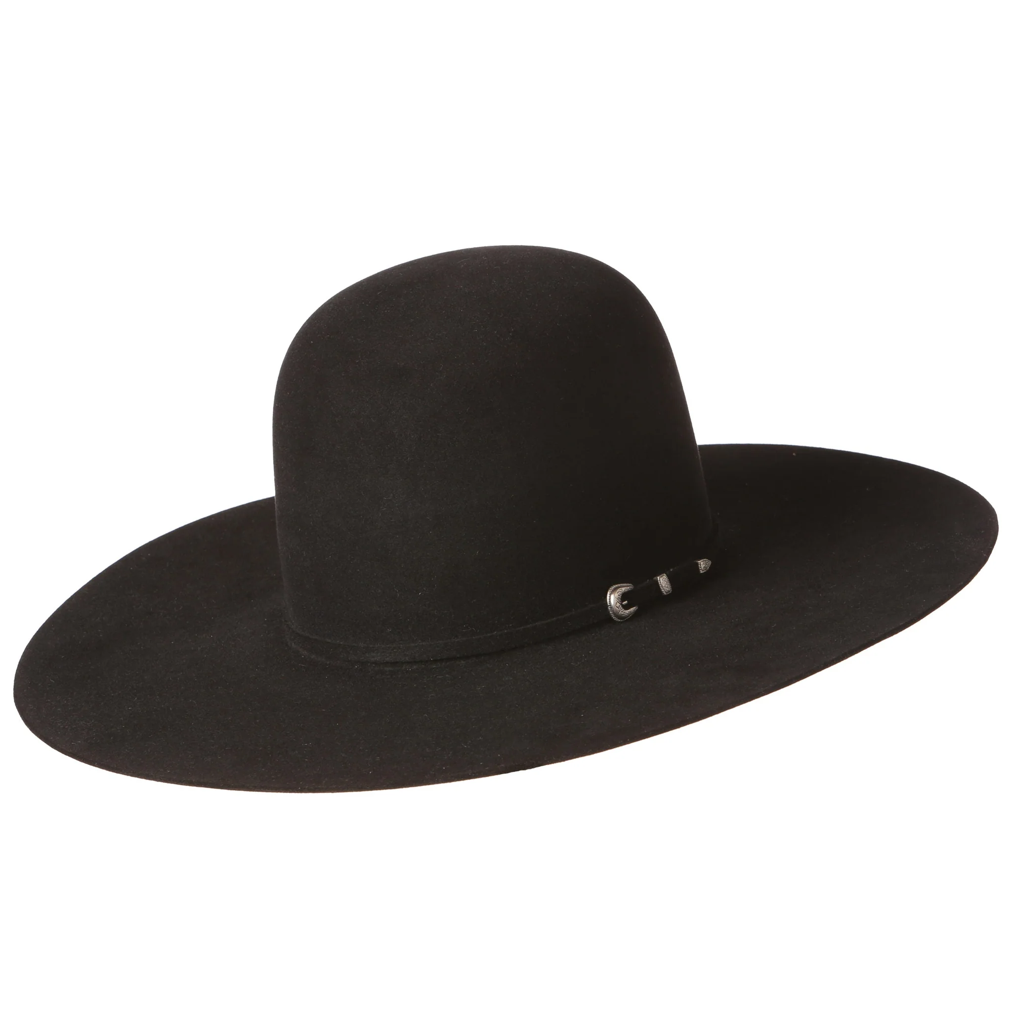 Rodeo King 10X black premium felt open crown hat