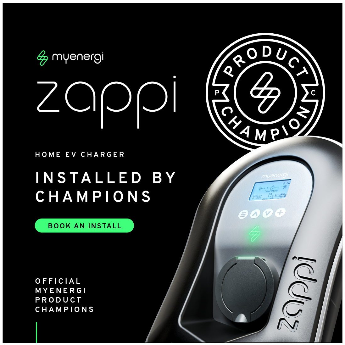 myenergi zappi home ev charger installs
