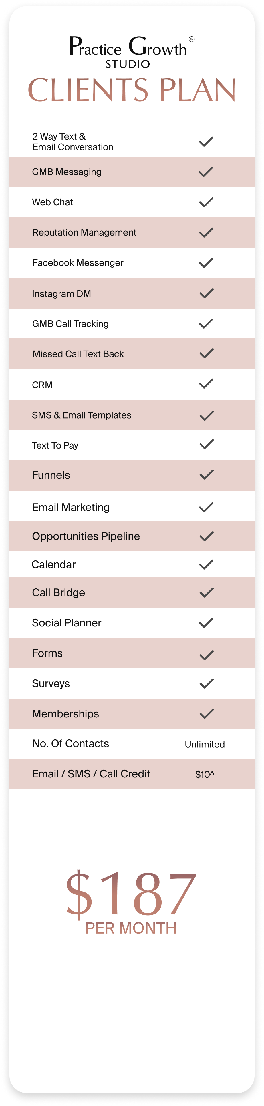 Practice Growth Studio Clients Plan - DCRM