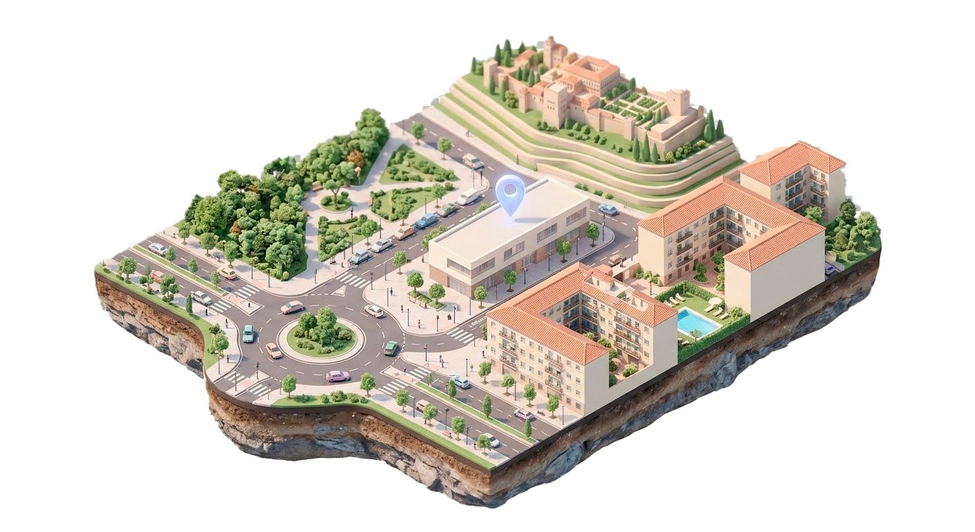 Mapa 3D ubicación AfterSchool Granada