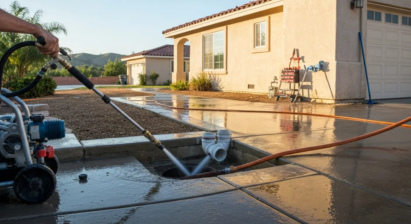 Emergency drain backup repair