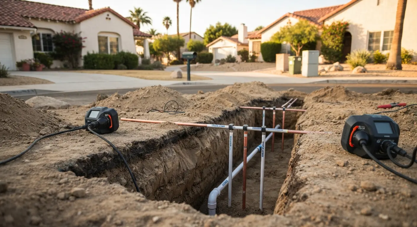 Water line repair work