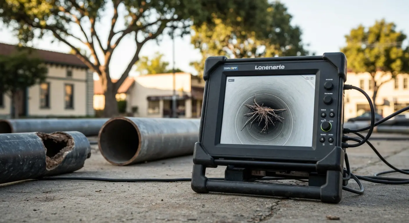 Sewer line camera inspection