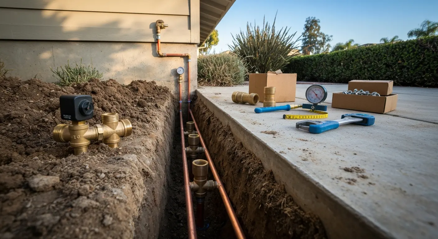 Water line installation