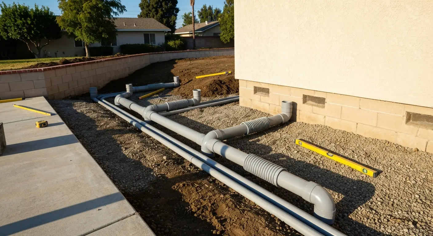 Drainage service installation