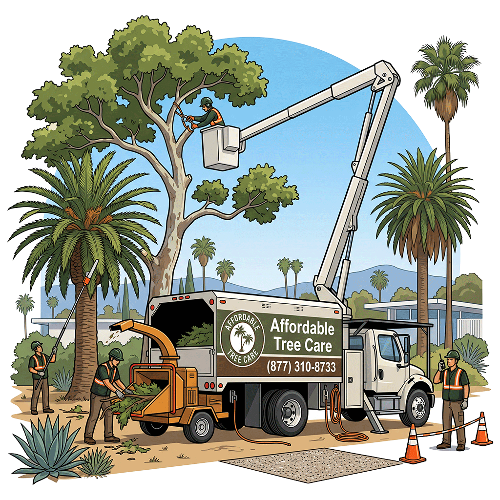 Affordable Tree Care crew at work in Los Angeles