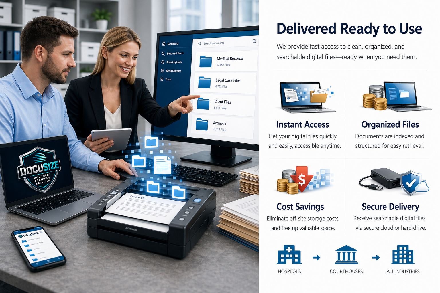 organized digital document folders displayed on screen ready for immediate use