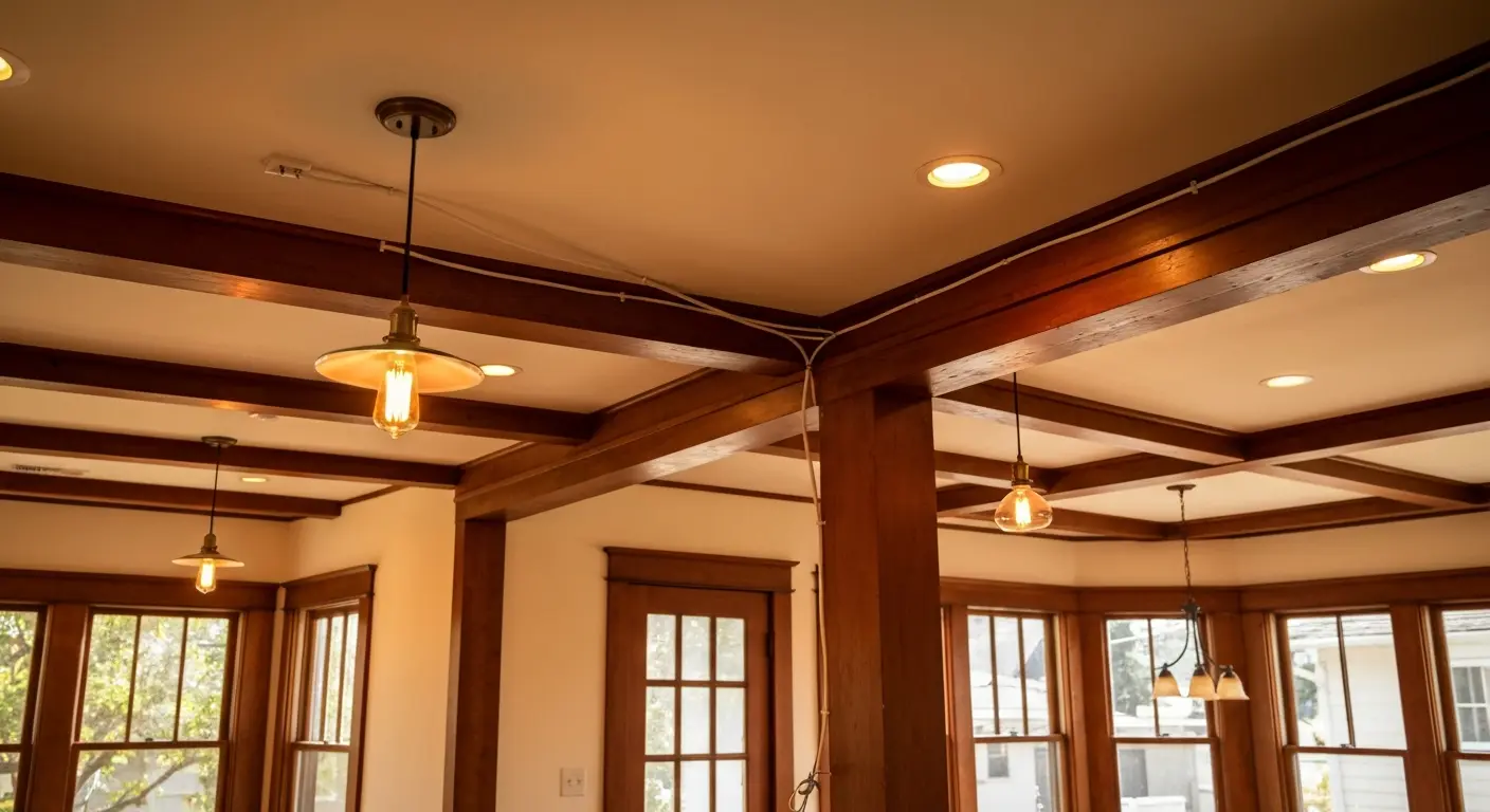 Lighting installation in vintage Martinez home