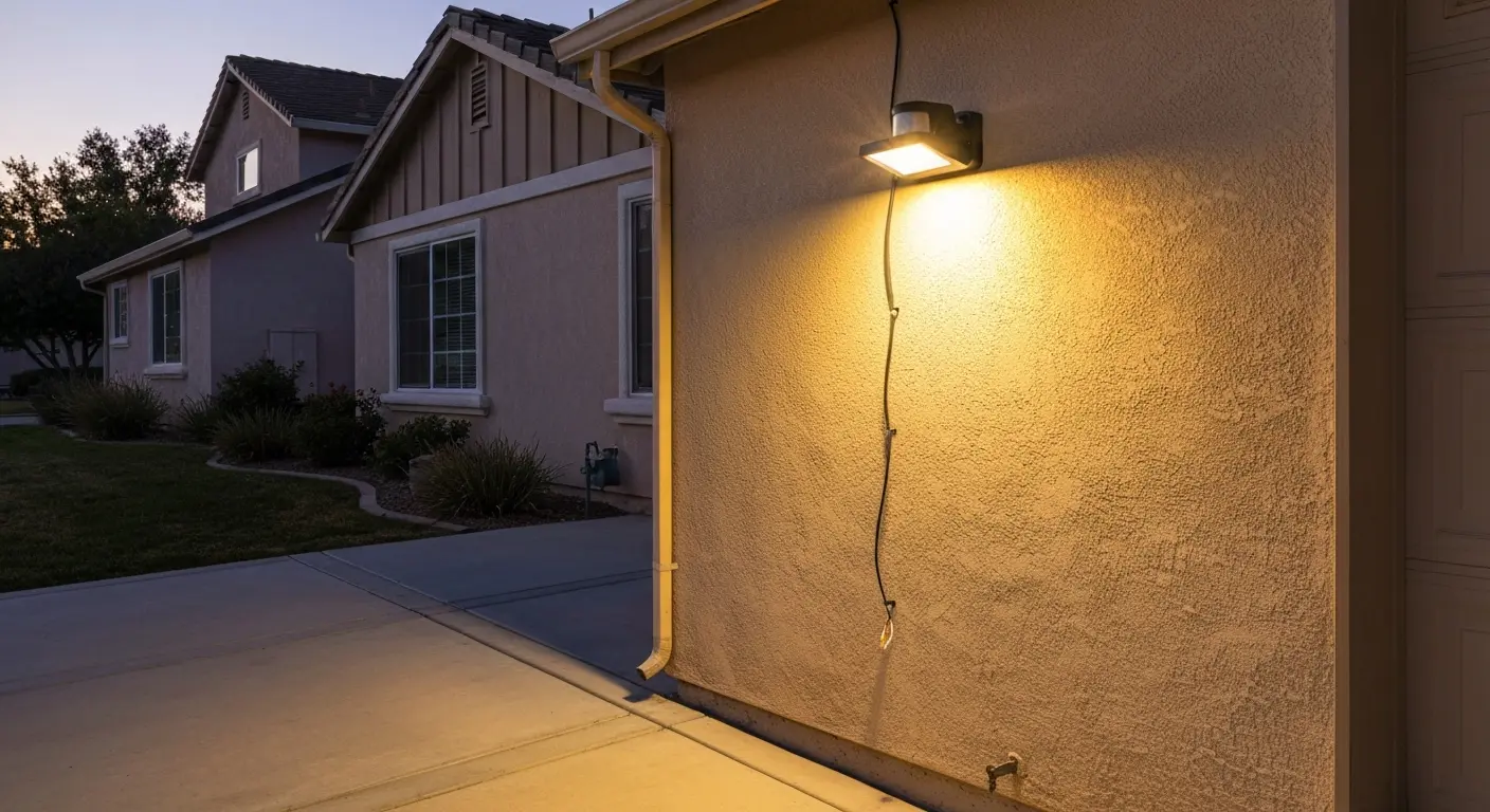 Security lighting installation