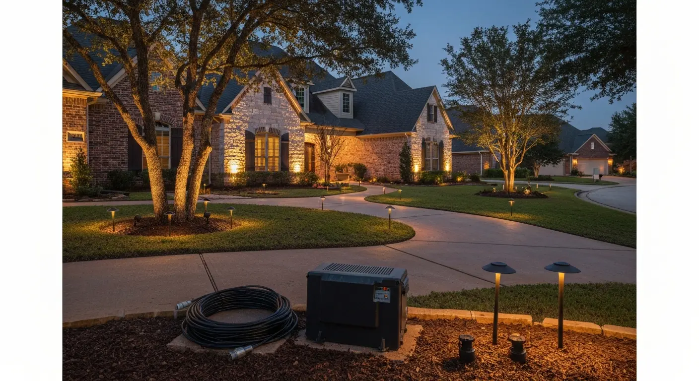 Lighting and landscape installation