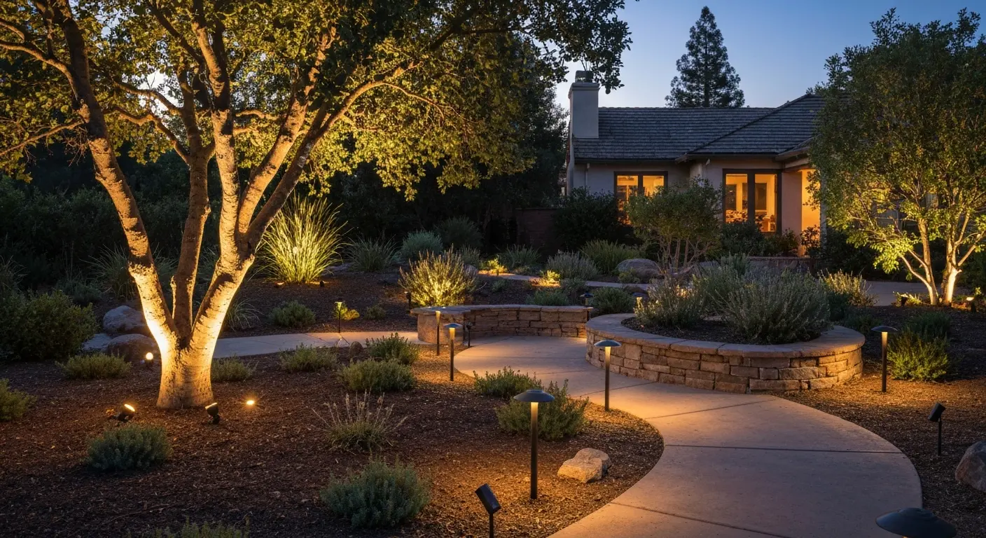 Landscape lighting installation