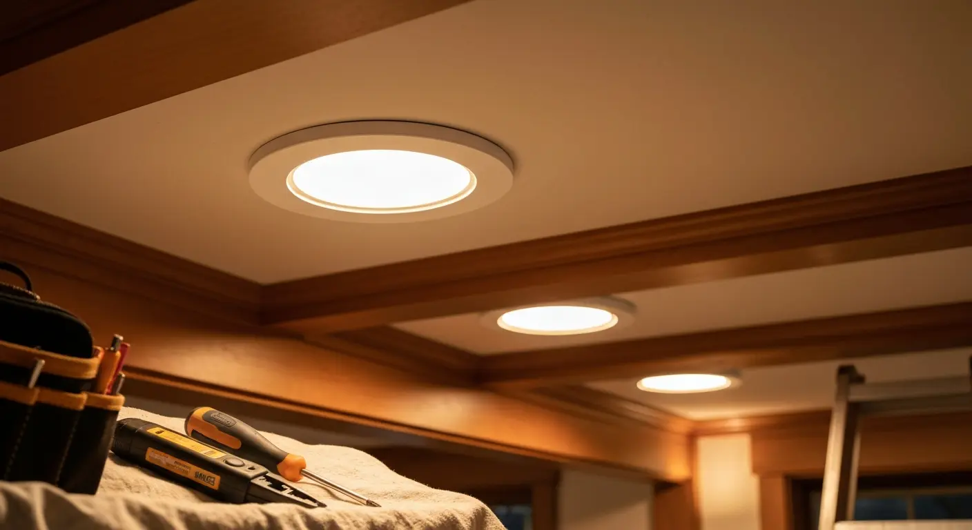 Modern LED lighting installation