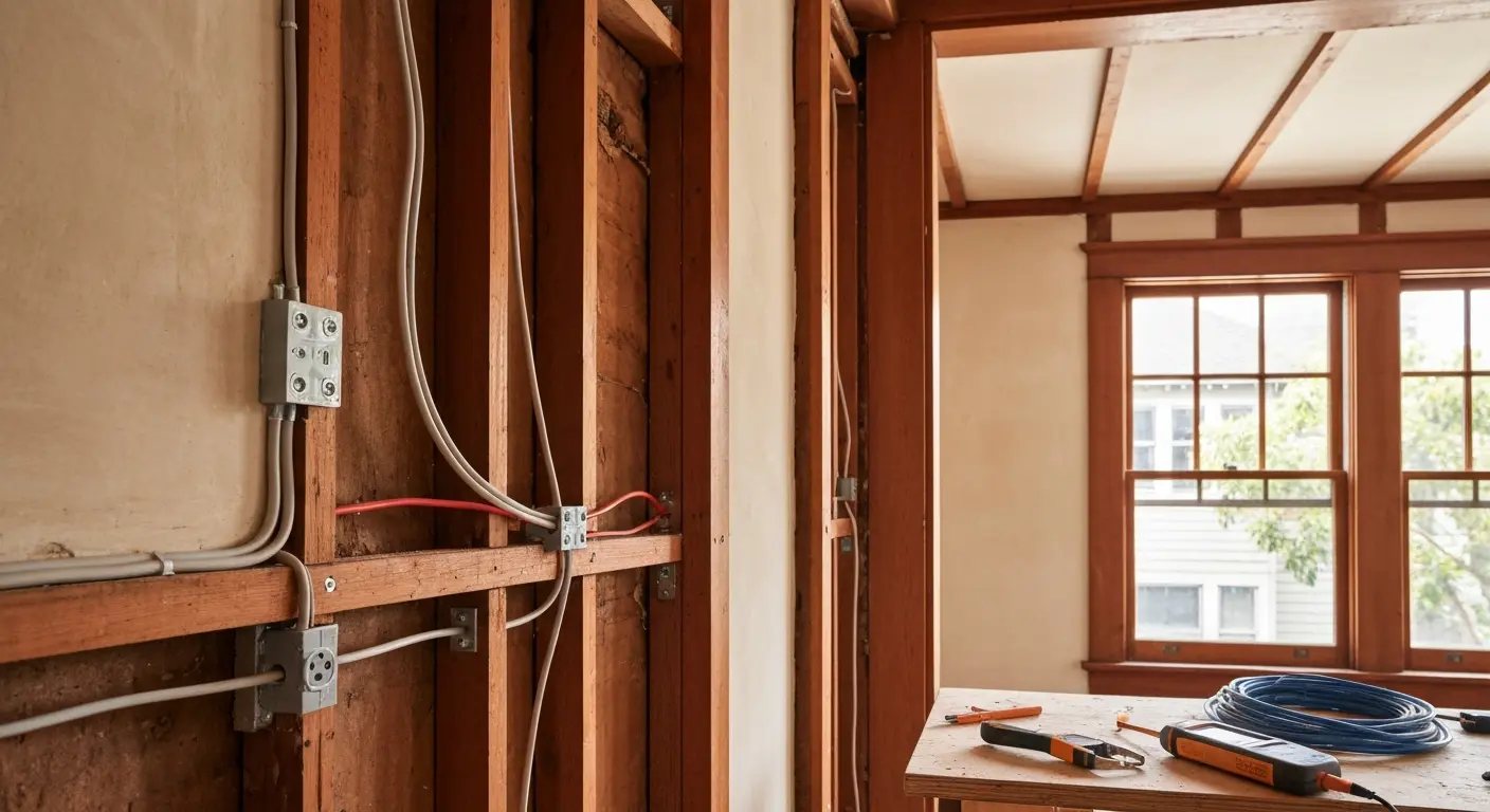 Knob and tube wiring removal and replacement