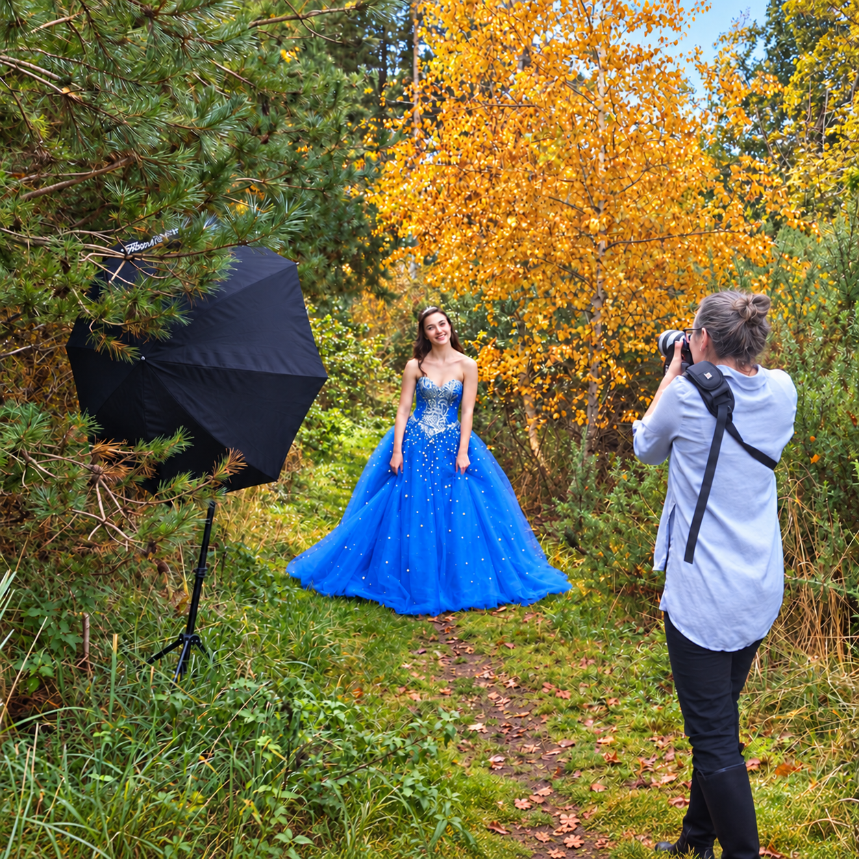 Behind the scenes at a photo session