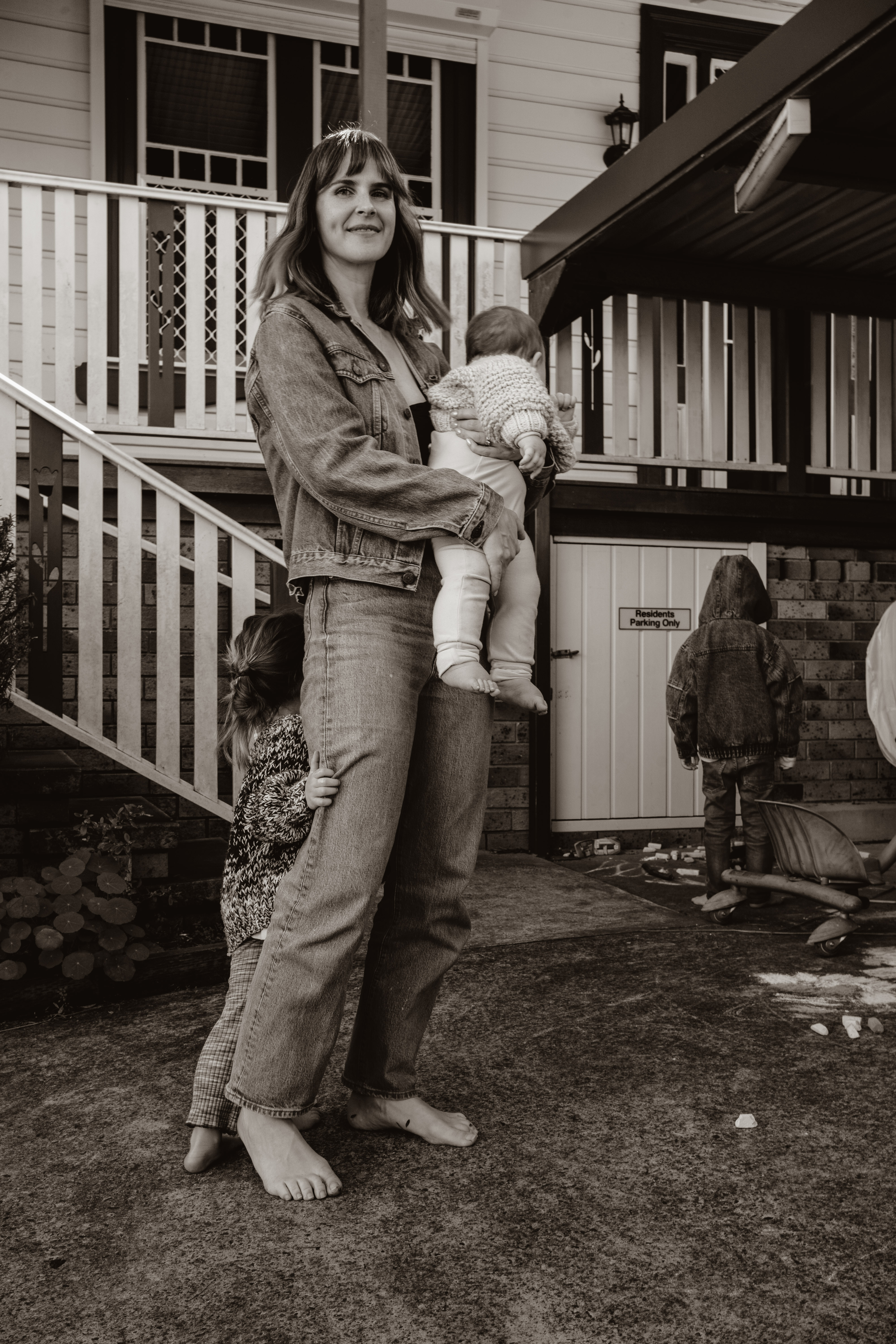 Kate Holm with her children