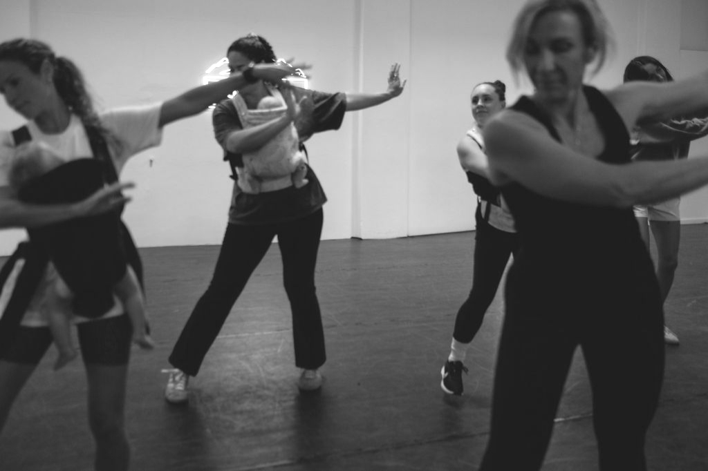 Mums dancing together at class in Newcastle