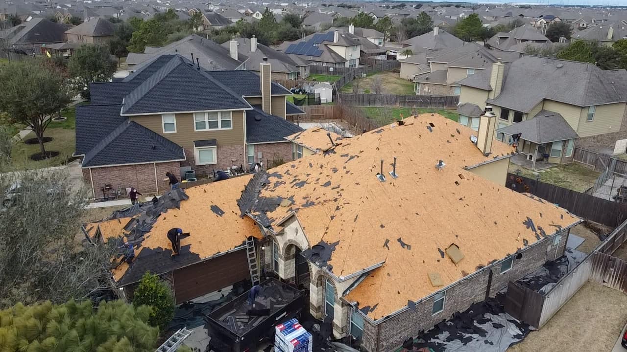 Tear-off in progress
