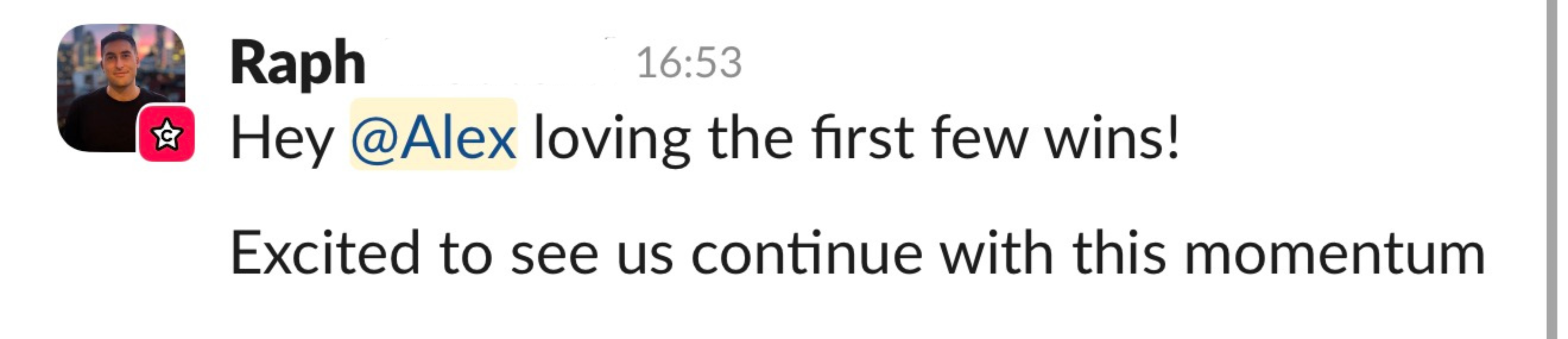 Client testimonial