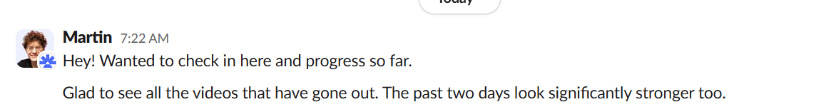 Client testimonial screenshot