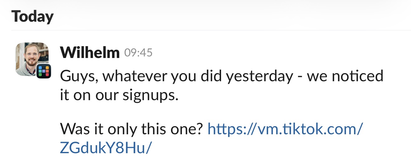 Client testimonial screenshot