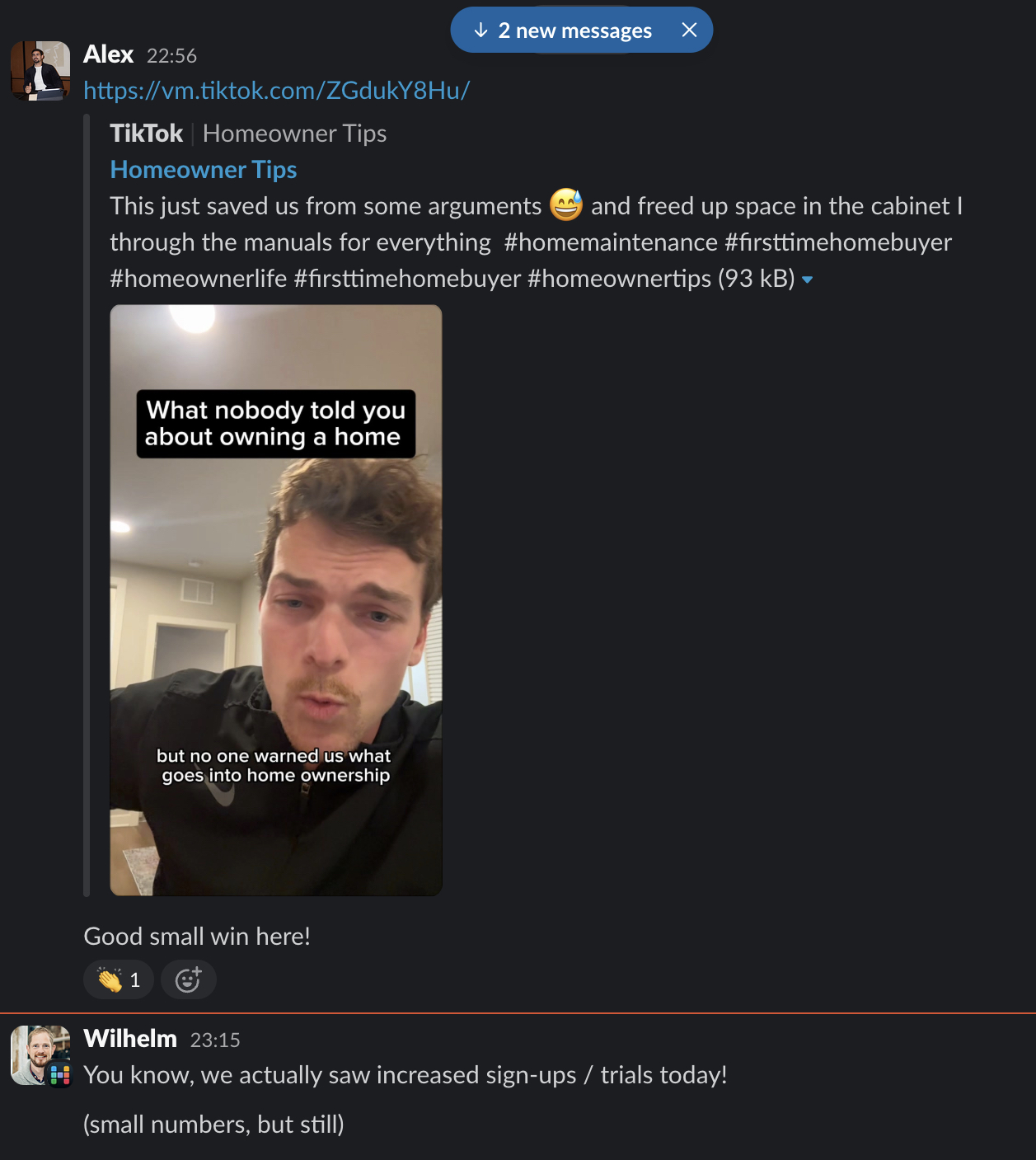 Client testimonial screenshot