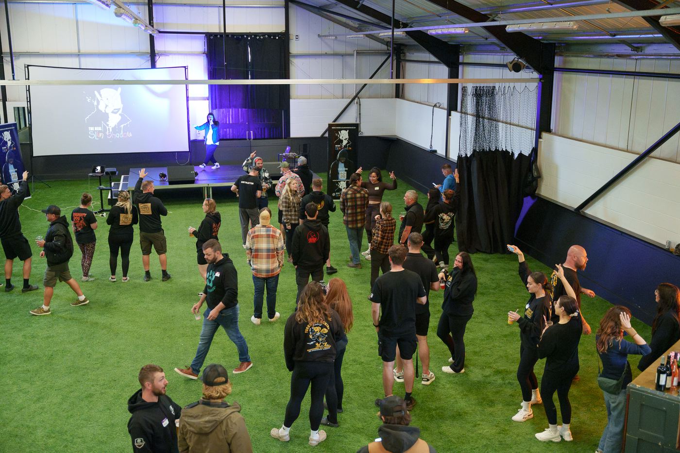 Members on the training turf