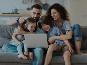 Freedom — woman with family and children