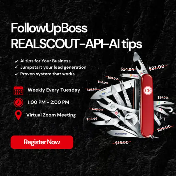 FUB REALSCOUT API AI tips