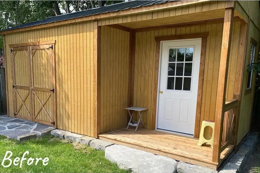 Shed before painting by Turtle Painting