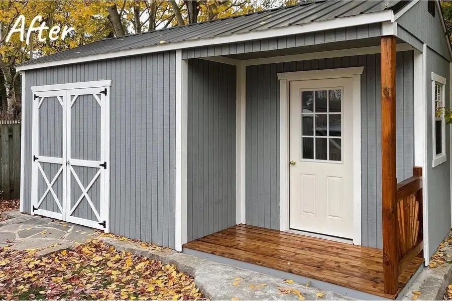 Shed after painting by Turtle Painting