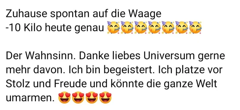 Nachricht einer Natürl-ICH Kundin