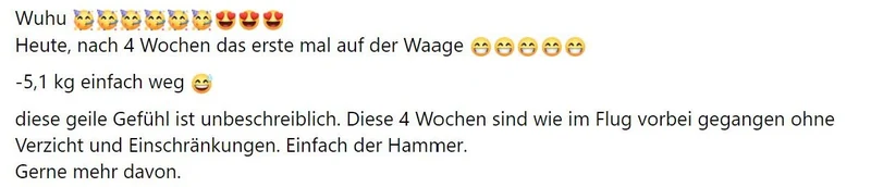 Nachricht einer Natürl-ICH Kundin