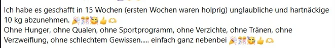 Nachricht einer Natürl-ICH Kundin
