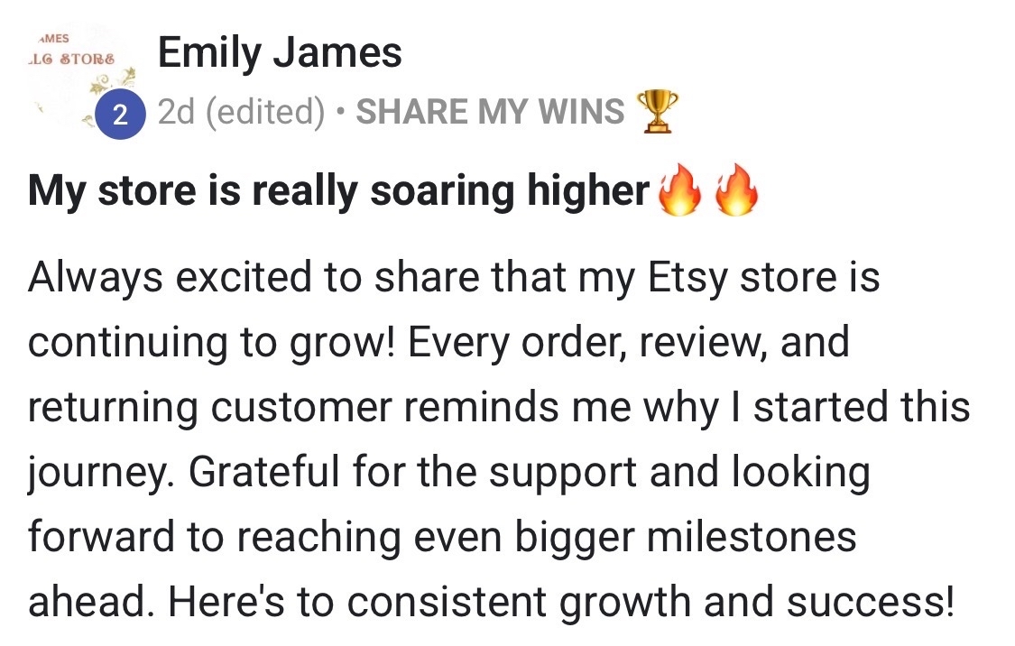 Emily James: My store is really soaring higher.